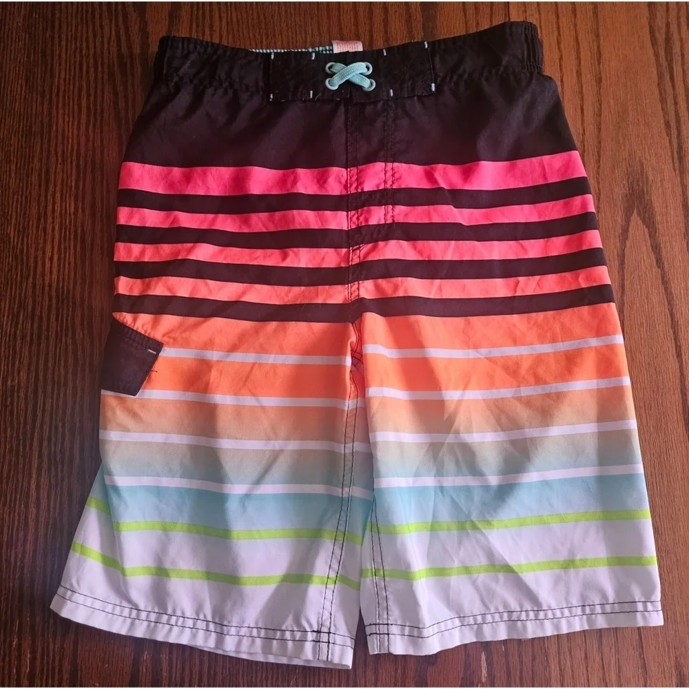 Cat & Jack Striped Swim Trunks